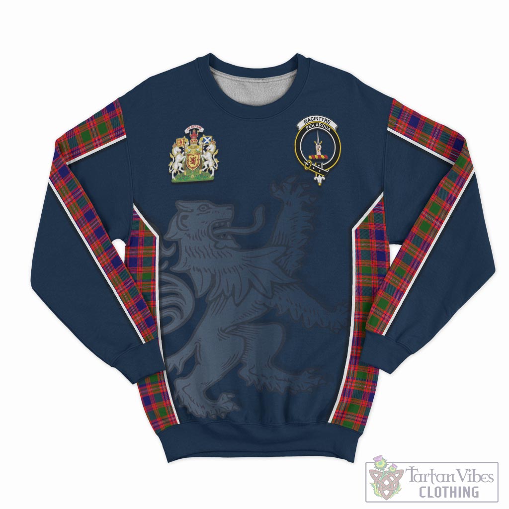 Tartan Vibes Clothing MacIntyre Modern Tartan Sweater with Family Crest and Lion Rampant Vibes Sport Style