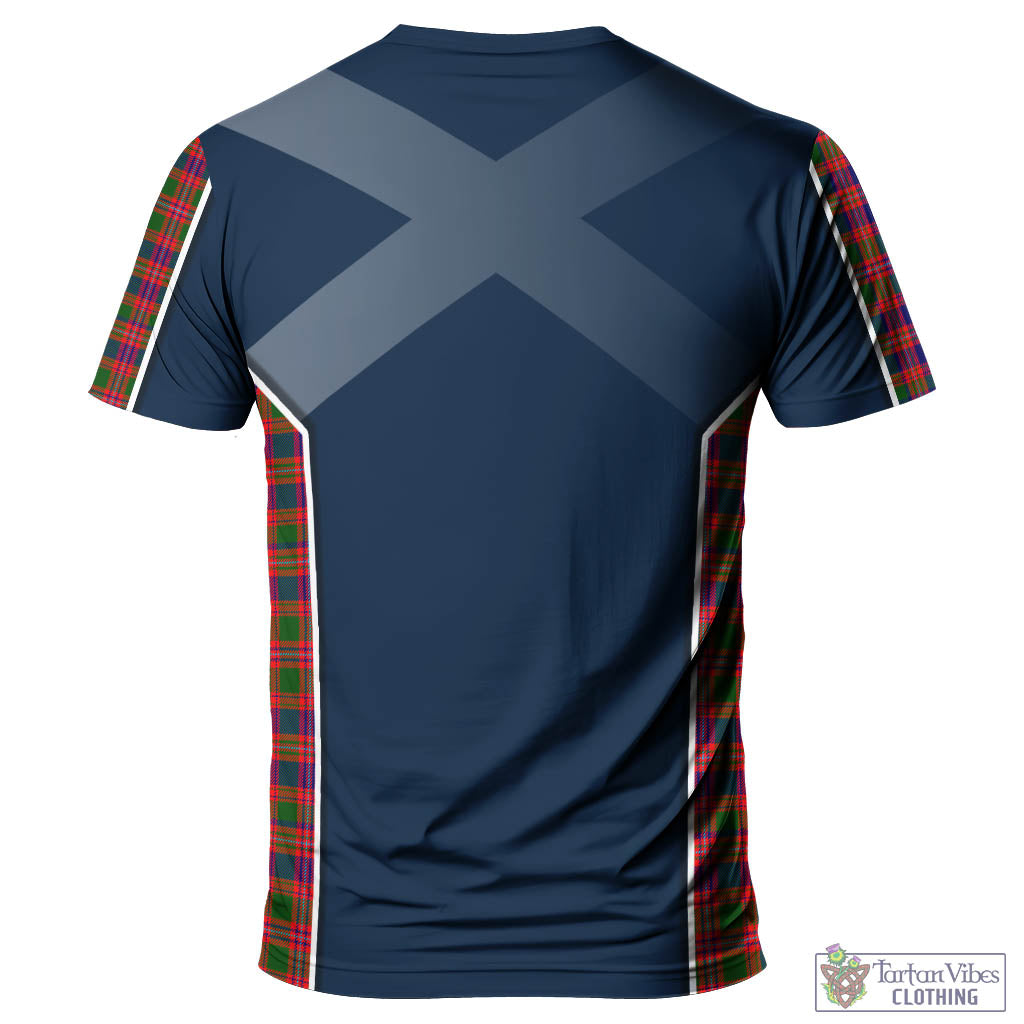 Tartan Vibes Clothing MacIntyre Modern Tartan T-Shirt with Family Crest and Scottish Thistle Vibes Sport Style