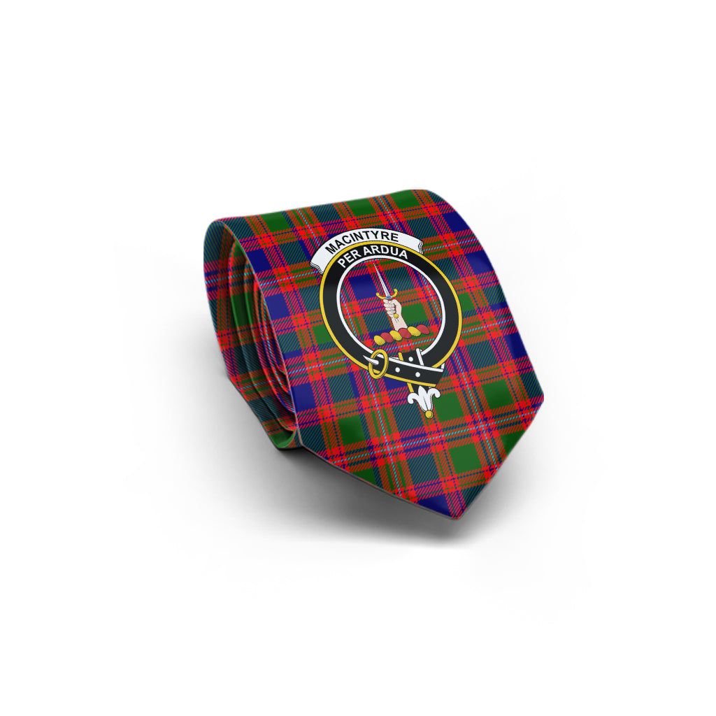 MacIntyre Modern Tartan Classic Necktie with Family Crest - Tartan Vibes Clothing