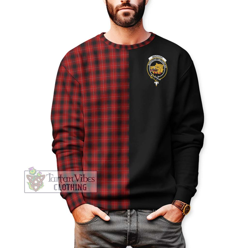 MacIver (McIver) Tartan Sweatshirt with Family Crest and Half Of Me Style Unisex - Tartanvibesclothing Shop