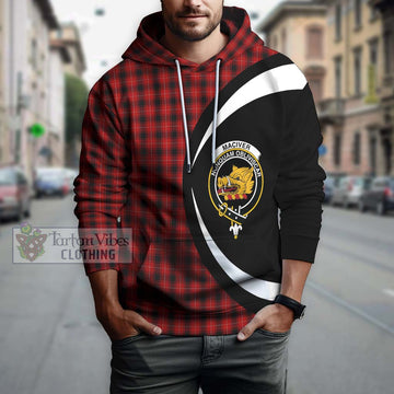 MacIver (McIver) Tartan Hoodie with Family Crest Circle Style