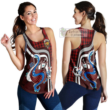 MacIver (McIver) Tartan Women's Racerback Tanks with Epic Bagpipe Style