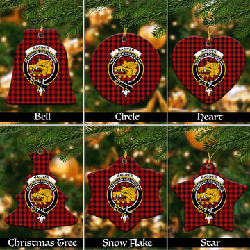 MacIver (McIver) Tartan Christmas Ceramic Ornaments with Family Crest