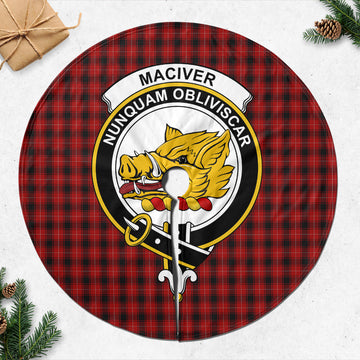 MacIver (McIver) Tartan Christmas Tree Skirt with Family Crest