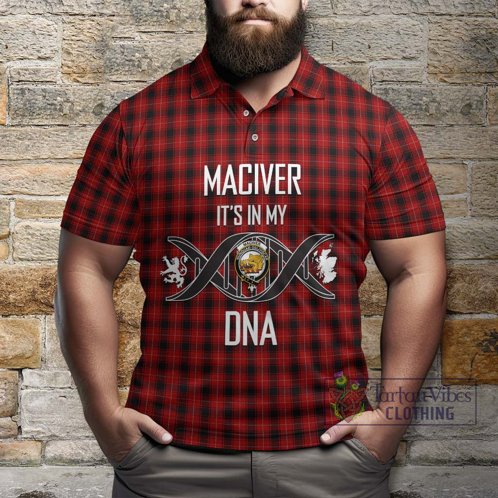 MacIver (McIver) Tartan Polo Shirt with Family Crest DNA In Me Style Kid - Tartanvibesclothing Shop