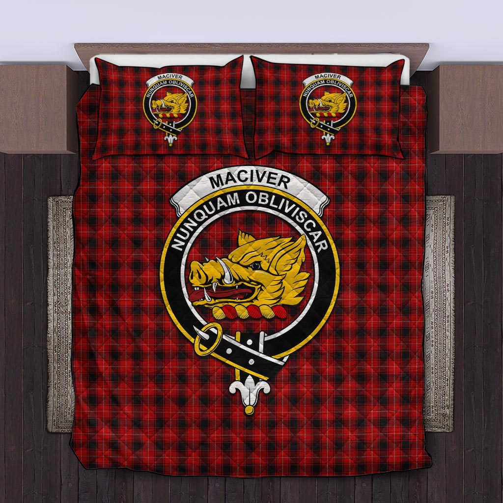 MacIver (McIver) Tartan Quilt Bed Set with Family Crest Twin - Tartan Vibes Clothing