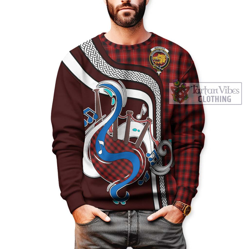 Tartan Vibes Clothing MacIver Tartan Sweatshirt with Epic Bagpipe Style