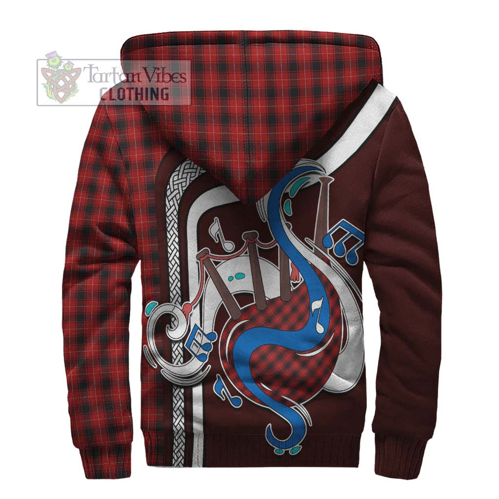 MacIver (McIver) Tartan Sherpa Hoodie with Epic Bagpipe Style - Tartanvibesclothing Shop