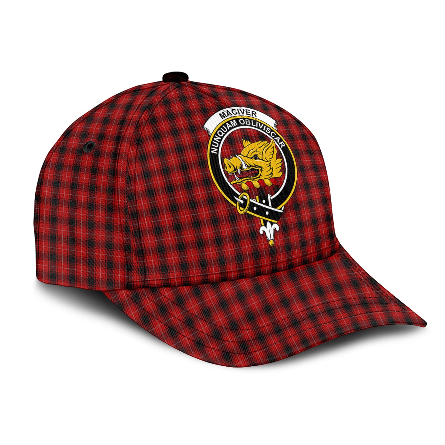 MacIver (McIver) Tartan Classic Cap with Family Crest - Tartan Vibes Clothing