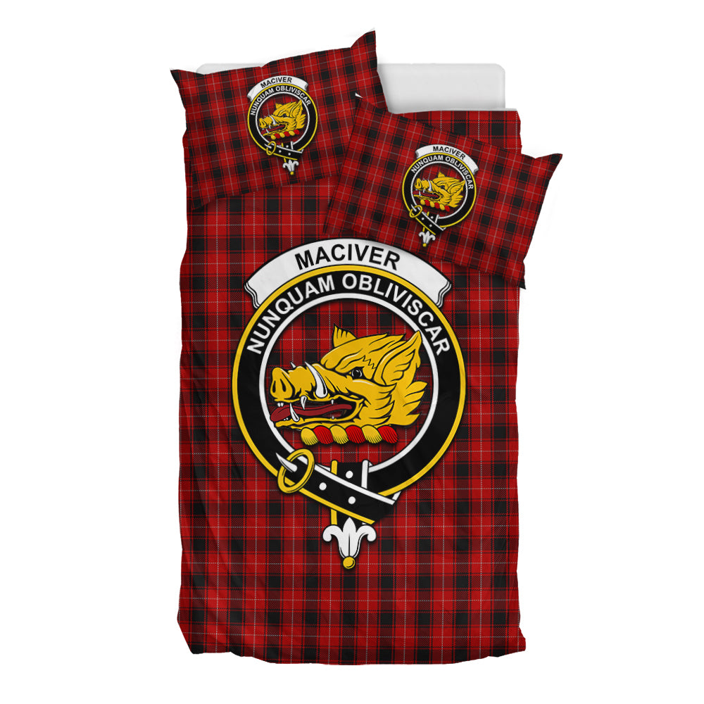 MacIver (McIver) Tartan Bedding Set with Family Crest - Tartan Vibes Clothing