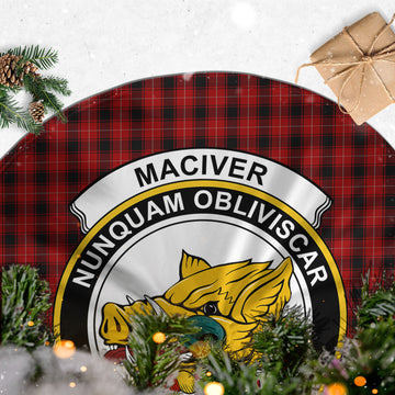 MacIver (McIver) Tartan Christmas Tree Skirt with Family Crest