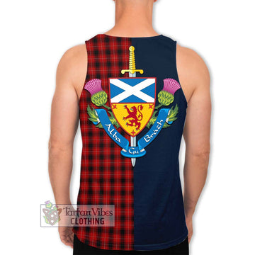 MacIver (McIver) Tartan Men's Tank Top Alba with Scottish Lion Royal Arm Half Style