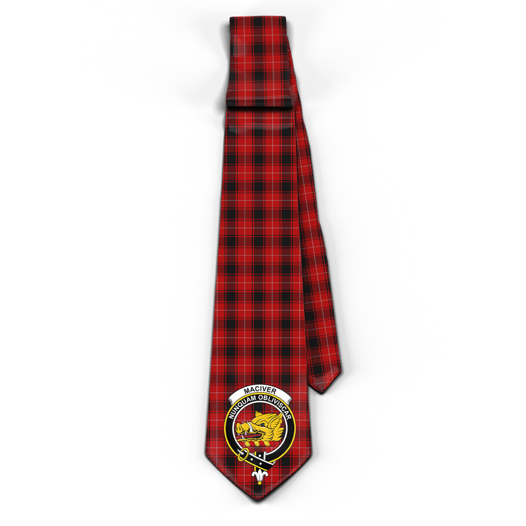 MacIver (McIver) Tartan Classic Necktie with Family Crest - Tartan Vibes Clothing