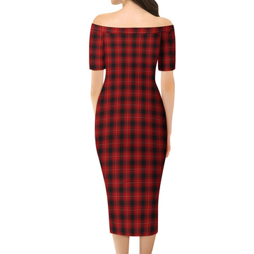 MacIver (McIver) Tartan Off Shoulder Lady Dress