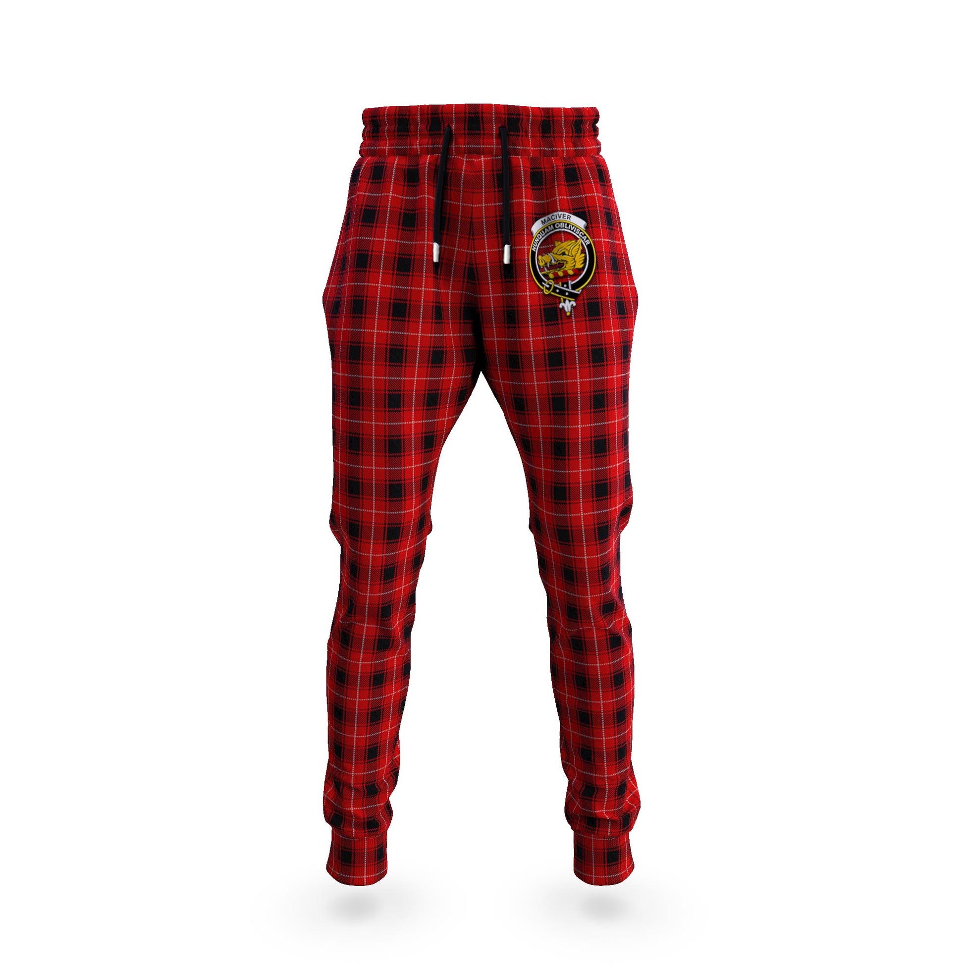 MacIver (McIver) Tartan Joggers Pants with Family Crest 5XL - Tartan Vibes Clothing