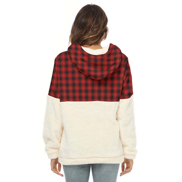 MacIver (McIver) Tartan Half Style Women's Borg Fleece Hoodie with Half Zip - Tartan Vibes Clothing