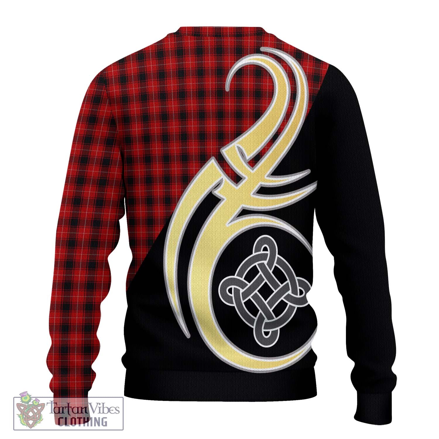 MacIver (McIver) Tartan Knitted Sweater with Family Crest and Celtic Symbol Style - Tartan Vibes Clothing