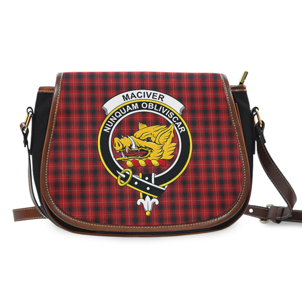 MacIver (McIver) Tartan Saddle Bag with Family Crest - Tartan Vibes Clothing