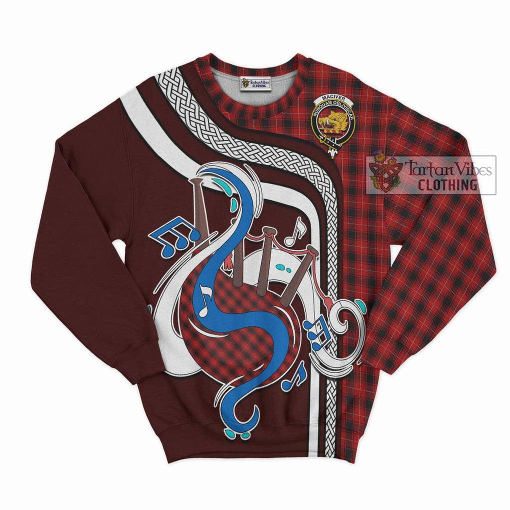 Tartan Vibes Clothing MacIver Tartan Sweatshirt with Epic Bagpipe Style