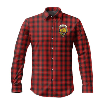 MacIver (McIver) Tartan Long Sleeve Button Up Shirt with Family Crest Men's Shirt - Tartan Vibes Clothing