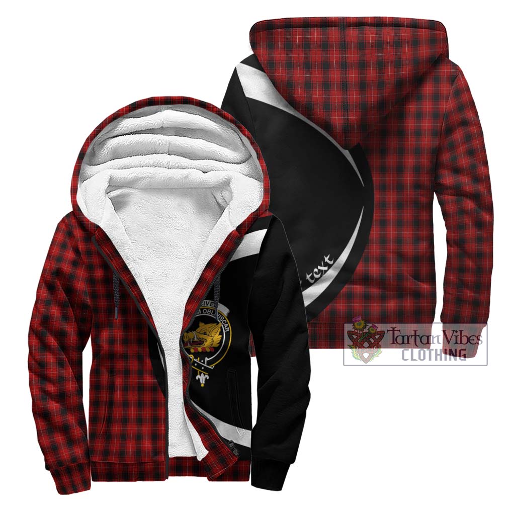 MacIver (McIver) Tartan Sherpa Hoodie with Family Crest Circle Style Unisex - Tartan Vibes Clothing