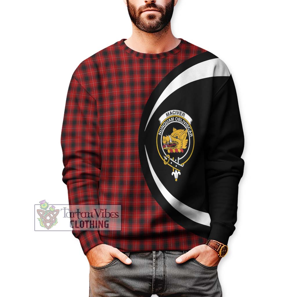 MacIver (McIver) Tartan Sweatshirt with Family Crest Circle Style - Tartan Vibes Clothing