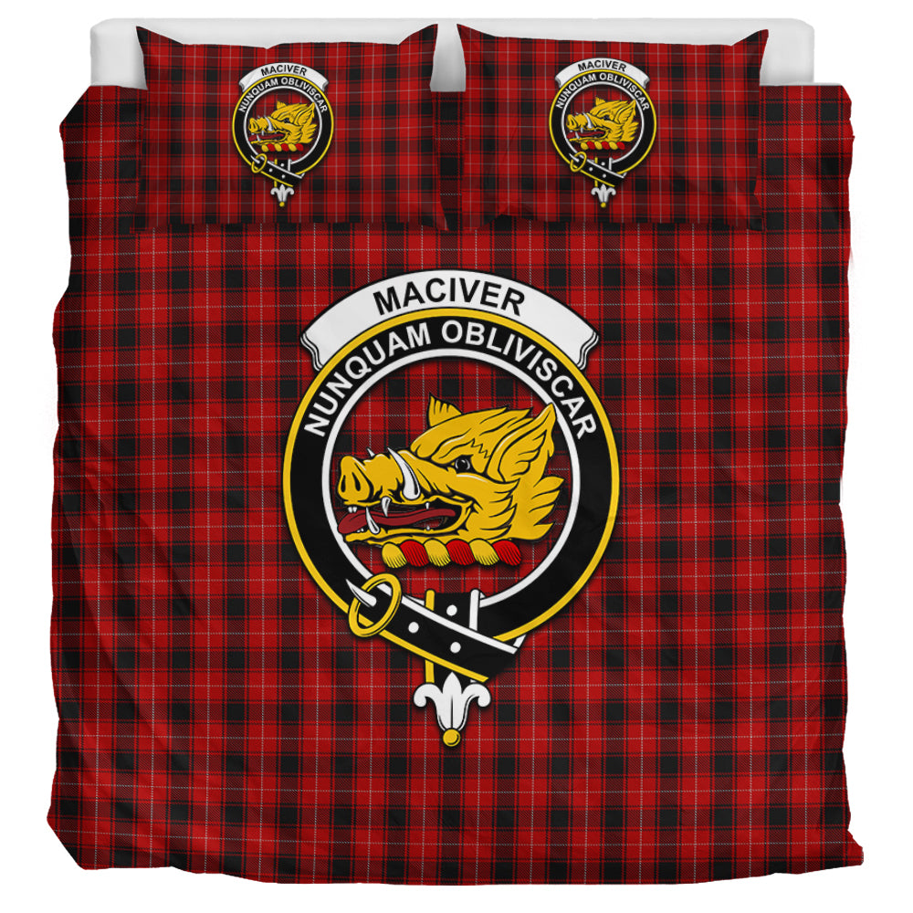 MacIver (McIver) Tartan Bedding Set with Family Crest UK Bedding Set UK Super King 104*94 inch - Tartan Vibes Clothing