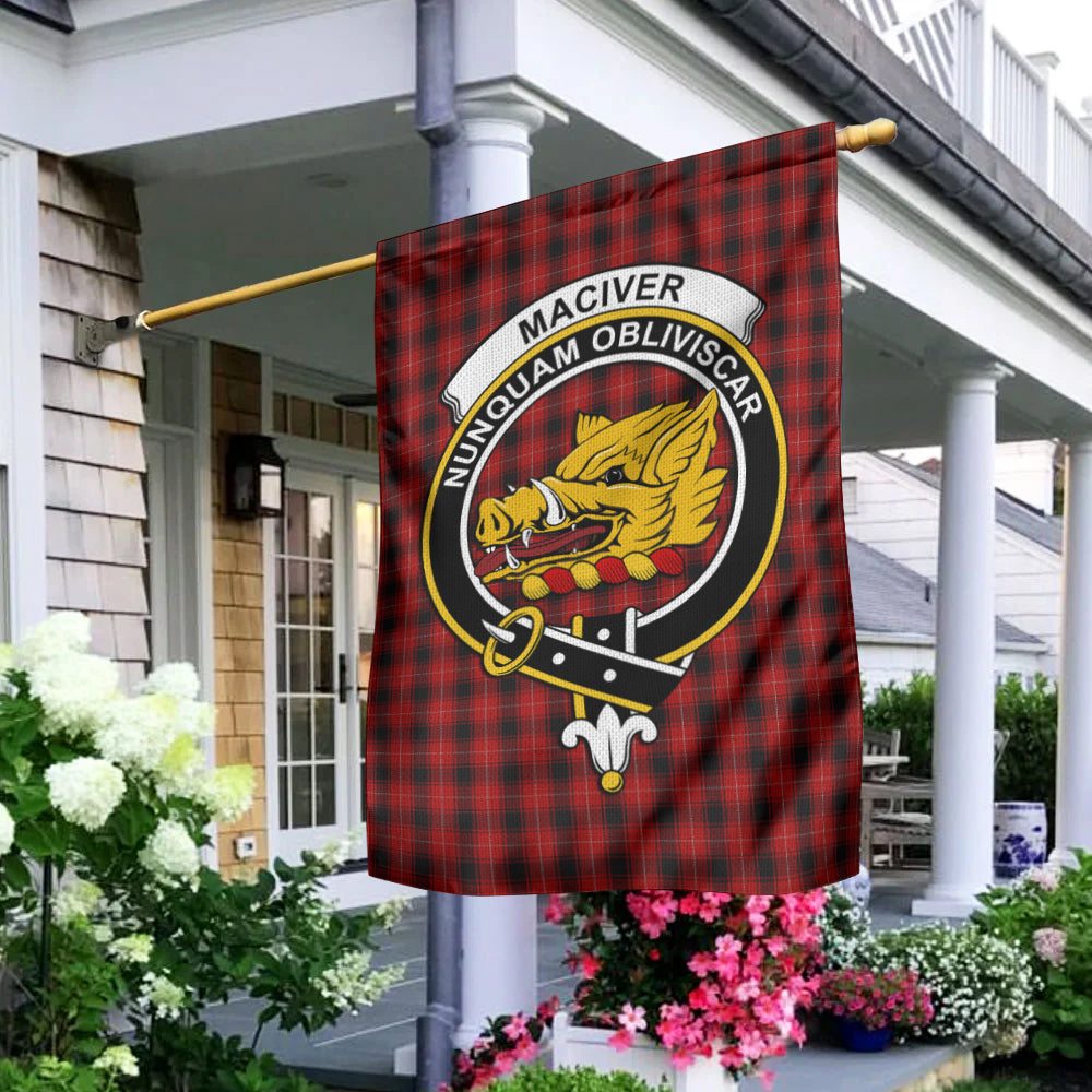 MacIver (McIver) Tartan Flag with Family Crest - Tartan Vibes Clothing