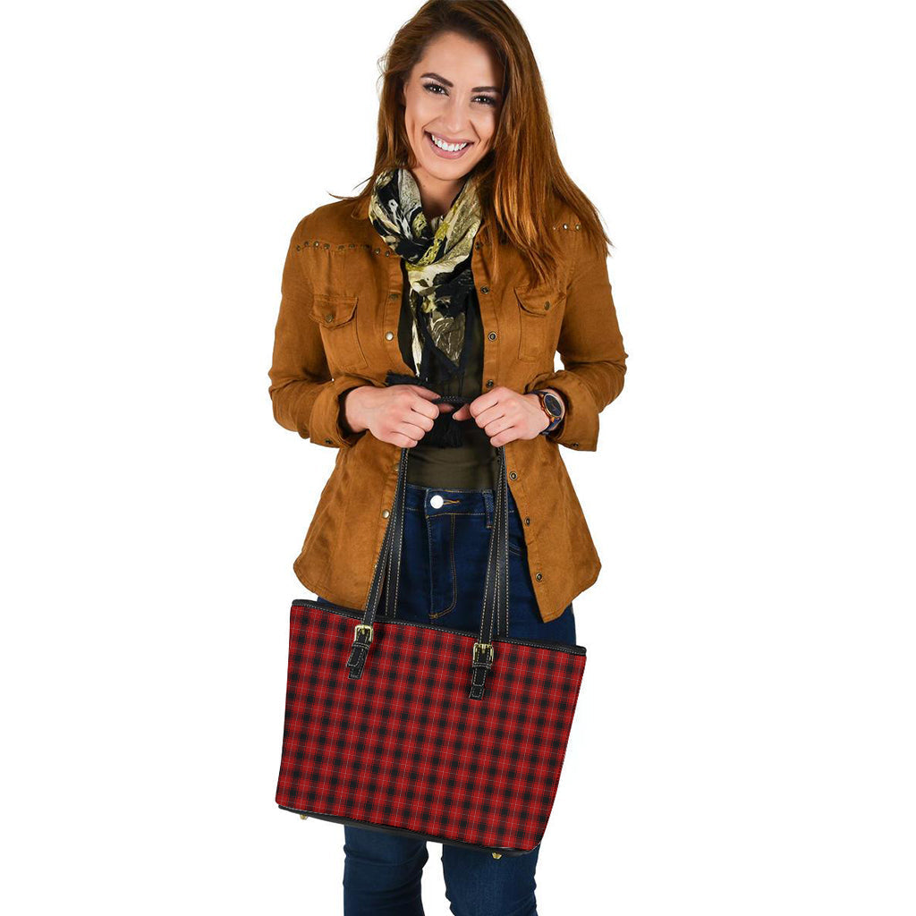MacIver (McIver) Tartan Leather Tote Bag - Tartan Vibes Clothing