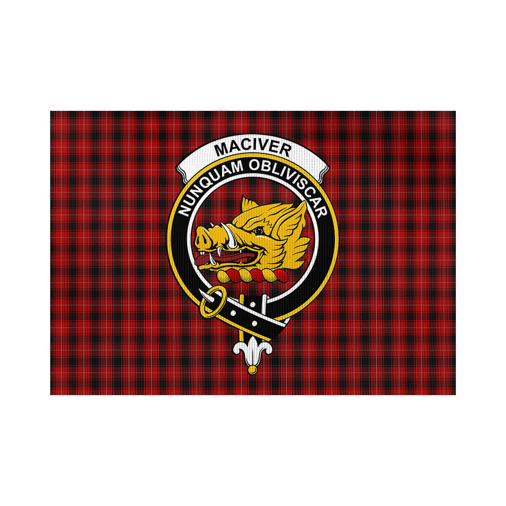 MacIver (McIver) Tartan Flag with Family Crest - Tartan Vibes Clothing