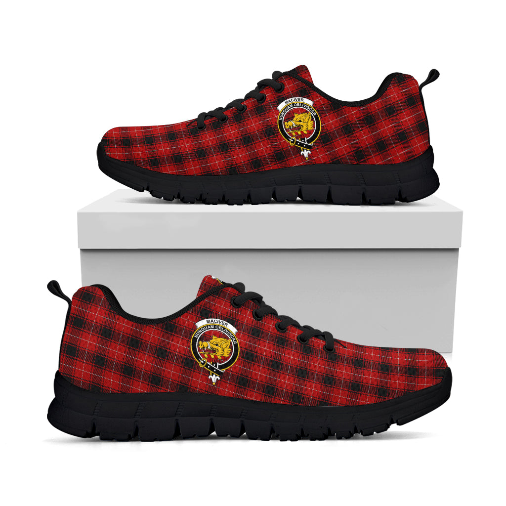 MacIver (McIver) Tartan Sneakers with Family Crest - Tartan Vibes Clothing