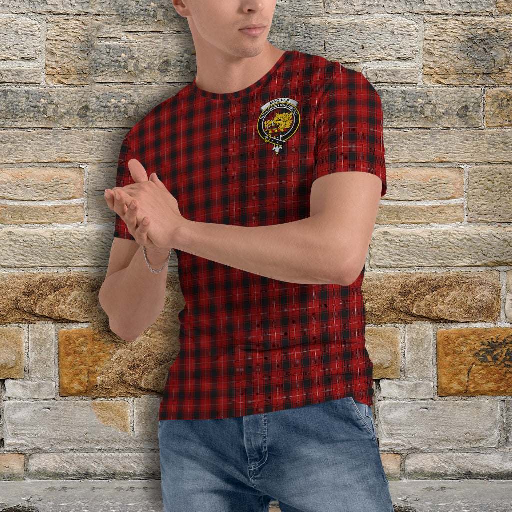 MacIver (McIver) Tartan T-Shirt with Family Crest - Tartan Vibes Clothing