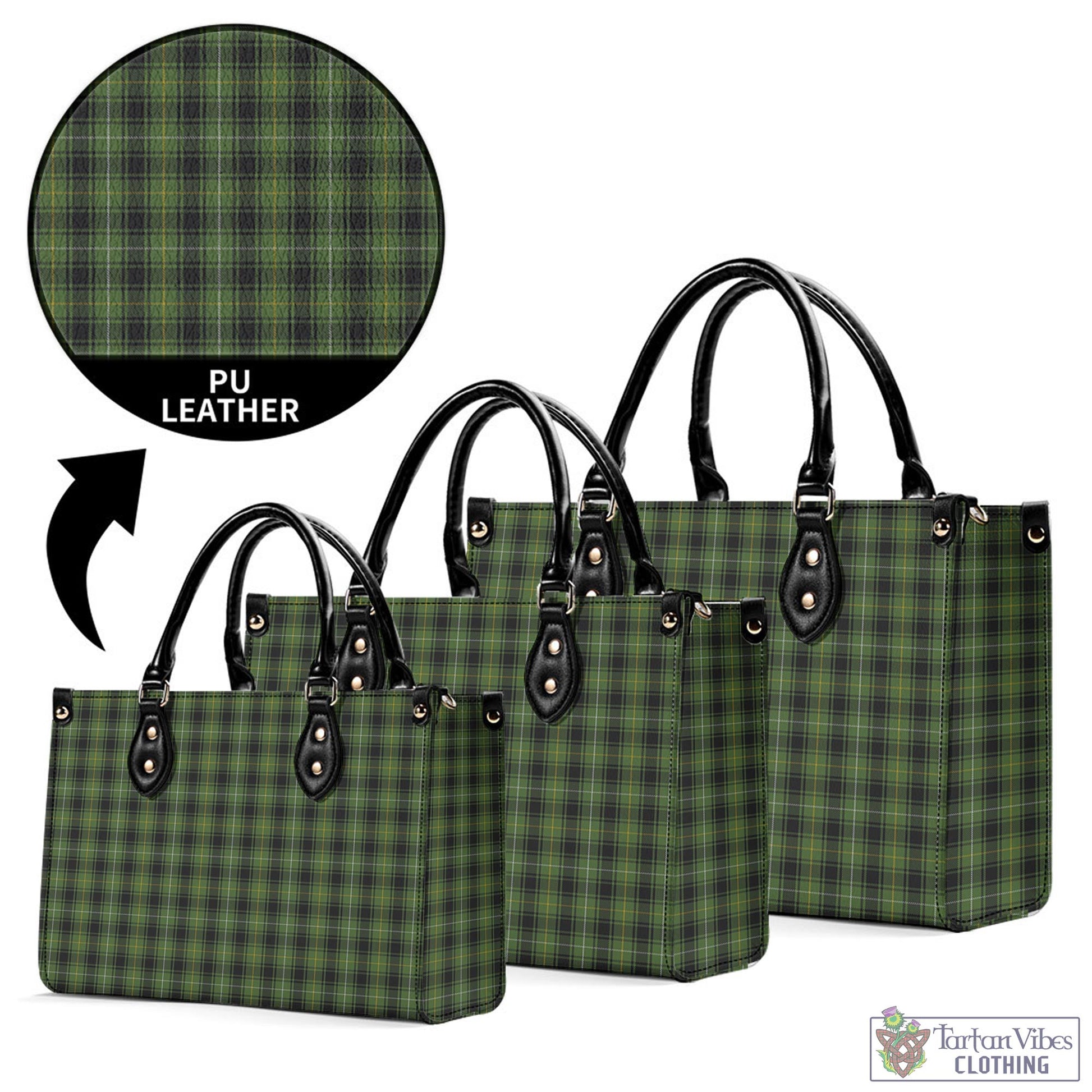 Tartan Vibes Clothing MacIver Hunting Tartan Luxury Leather Handbags