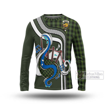 MacIver Hunting Tartan Long Sleeve T-Shirt with Epic Bagpipe Style