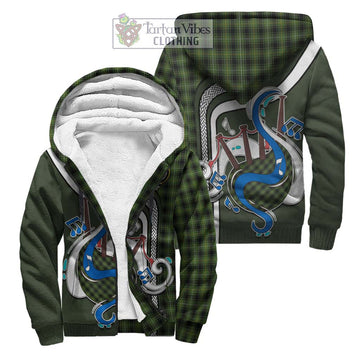 MacIver Hunting Tartan Sherpa Hoodie with Epic Bagpipe Style