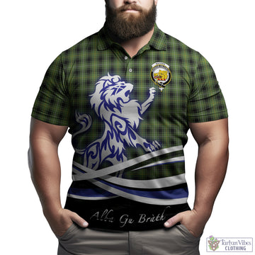 MacIver Hunting Tartan Polo Shirt with Alba Gu Brath Regal Lion Emblem