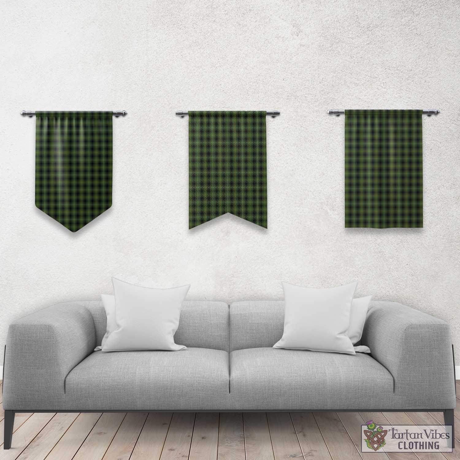 Tartan Vibes Clothing MacIver Hunting Tartan Gonfalon, Tartan Banner