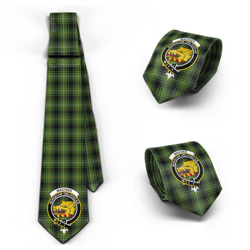 MacIver Hunting Tartan Classic Necktie with Family Crest