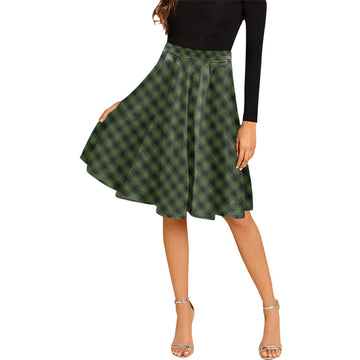 MacIver Hunting Tartan Melete Pleated Midi Skirt Cross Style