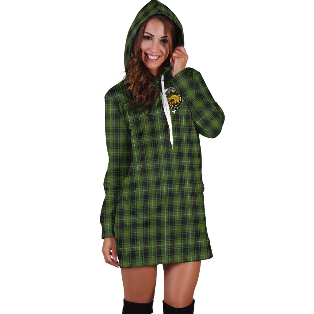 MacIver Hunting Tartan Hoodie Dress with Family Crest - Tartan Vibes Clothing