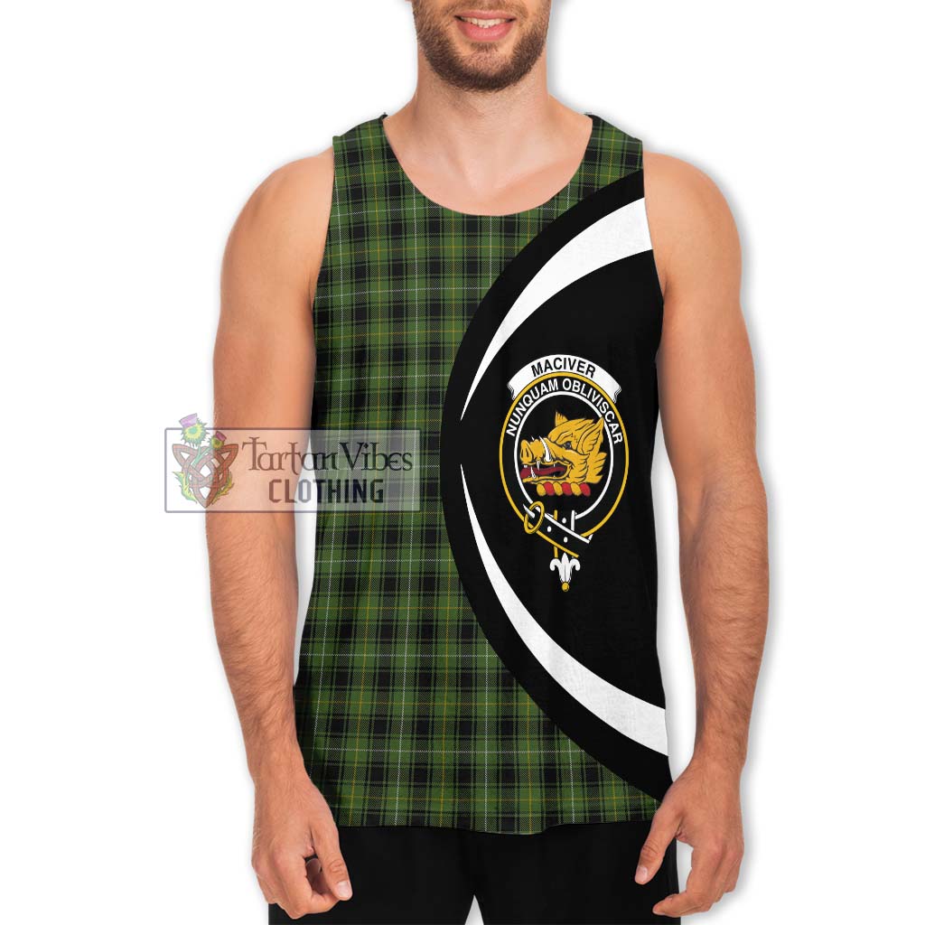 MacIver Hunting Tartan Men's Tank Top with Family Crest Circle Style Men - Tartan Vibes Clothing