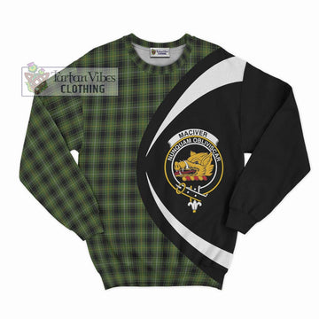 MacIver Hunting Tartan Sweatshirt with Family Crest Circle Style