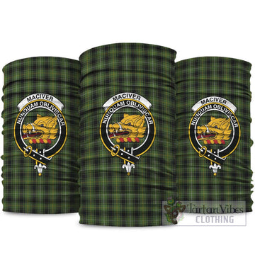 MacIver Hunting Tartan Neck Gaiters, Tartan Bandanas, Tartan Head Band with Family Crest