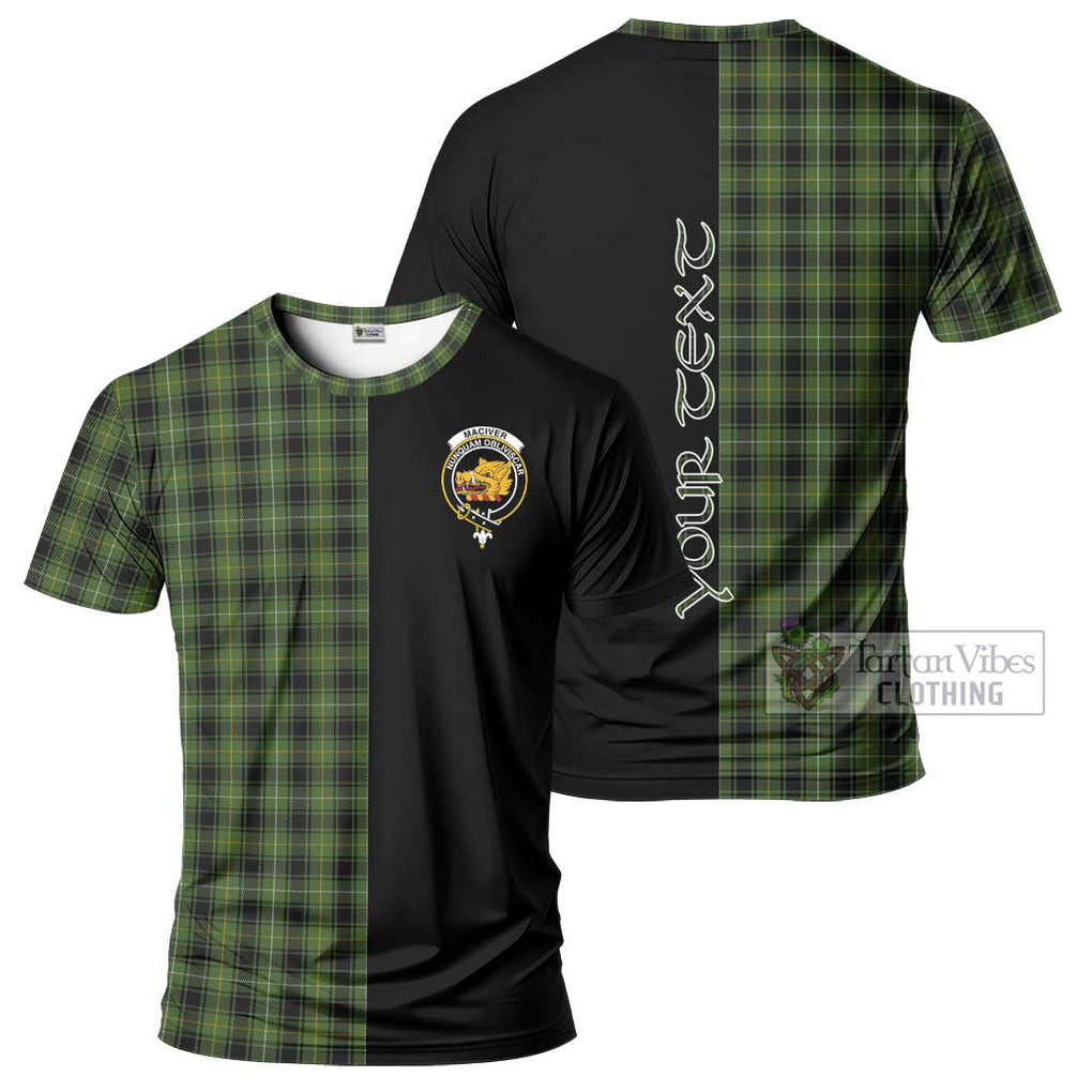 MacIver Hunting Tartan T-Shirt with Family Crest and Half Of Me Style Kid's Shirt - Tartanvibesclothing Shop