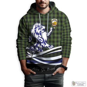 MacIver Hunting Tartan Hoodie with Alba Gu Brath Regal Lion Emblem