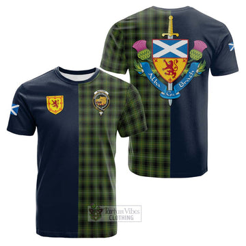 MacIver Hunting Tartan Cotton T-shirt Alba with Scottish Lion Royal Arm Half Style