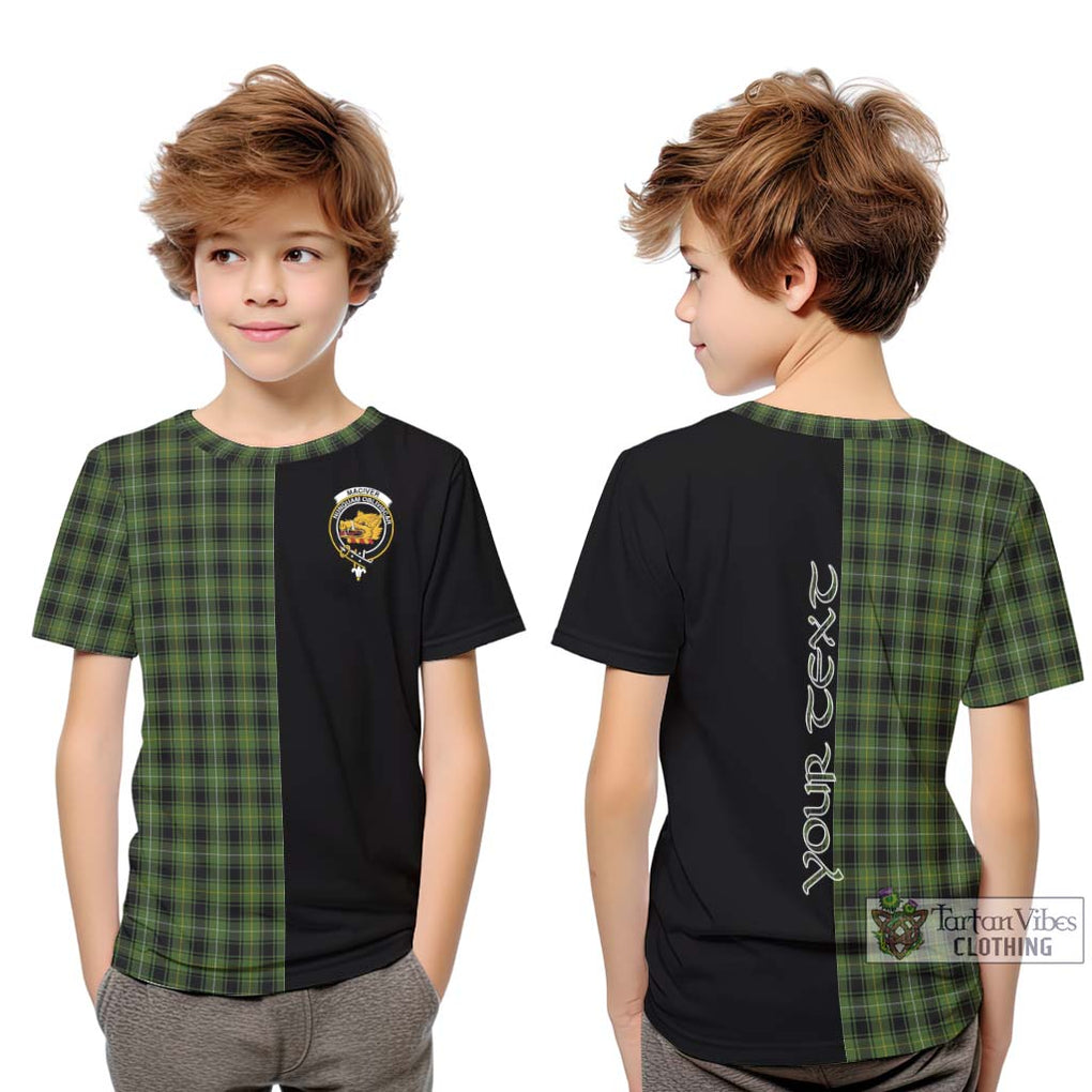 MacIver Hunting Tartan Kid T-Shirt with Family Crest and Half Of Me Style Youth XL Size14 - Tartanvibesclothing Shop