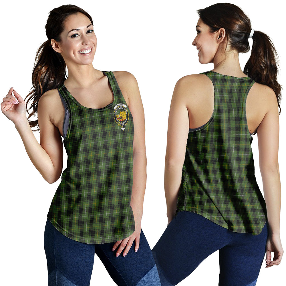 maciver-hunting-tartan-women-racerback-tanks-with-family-crest