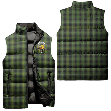 MacIver Hunting Tartan Sleeveless Puffer Jacket with Family Crest