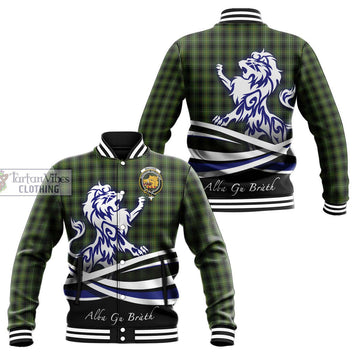 MacIver Hunting Tartan Baseball Jacket with Alba Gu Brath Regal Lion Emblem